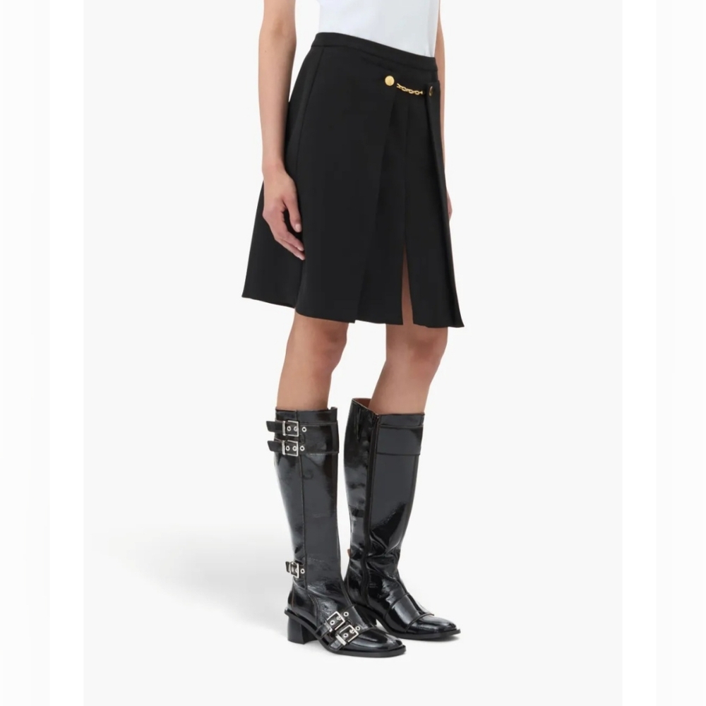 Ganni Tailored Twill Midi Skirt - Picture 6 of 7